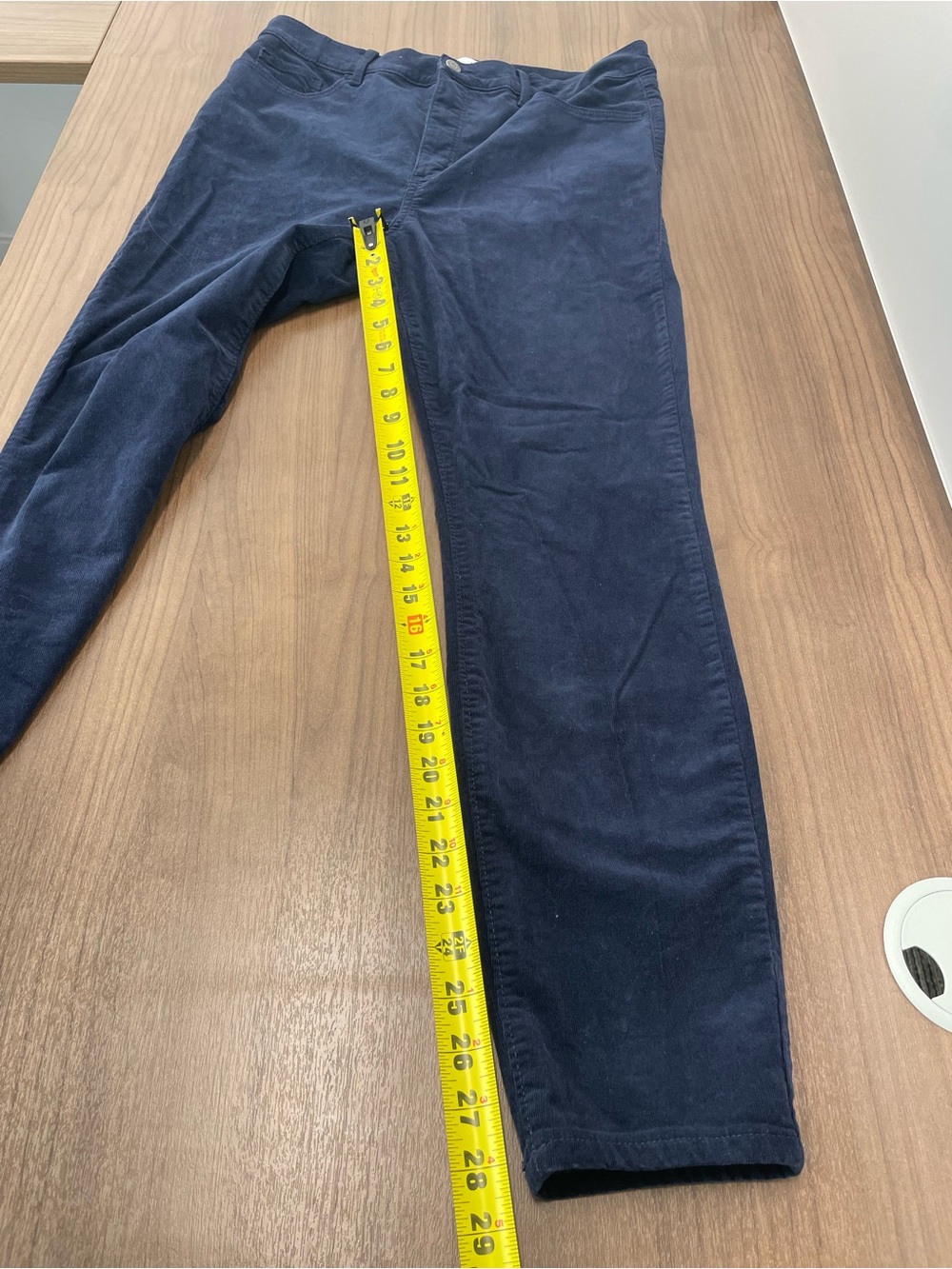 Women’s LOFT Skinny Corduroy Pants Navy Blue size 12 - Picture 7 of 9